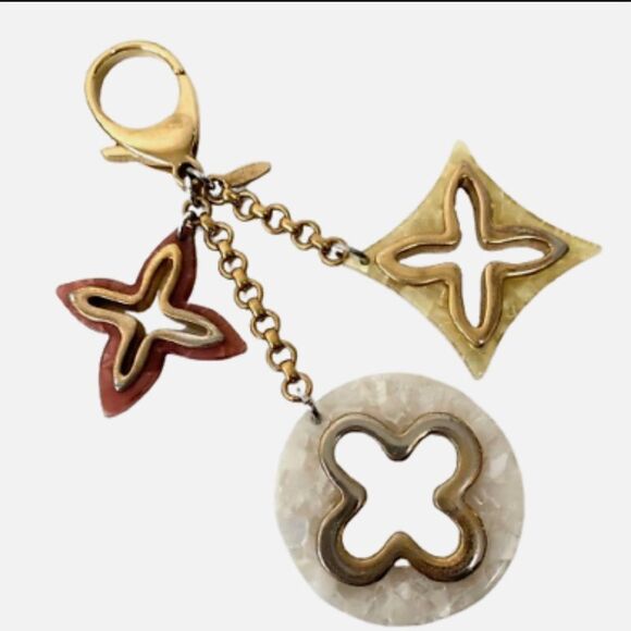 Louis Vuitton Bijou De Sac Insolence Bag Charm Keychain Gold Resin Multicolor - Picture 9 of 16